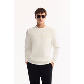 Avva A52Y1325 Ekru Regular Fit Erkek Sweatshirt
