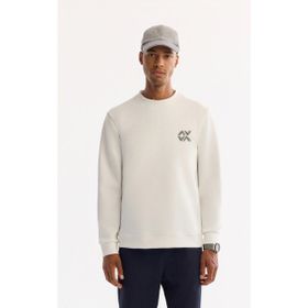 Avva A52Y1328 Ekru Regular Fit Erkek Sweatshirt