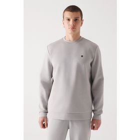 Avva B001100 Gri Kumaş Özellikli Erkek Sweatshirt