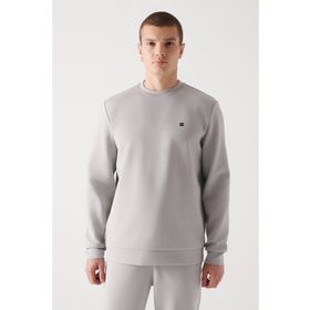 Avva B001100 Gri Kumaş Özellikli Erkek Sweatshirt