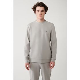 Avva B001100 Gri Kumaş Özellikli Erkek Sweatshirt