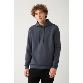Avva B001101 Antrasit Kumaş Özellikli Erkek Sweatshirt