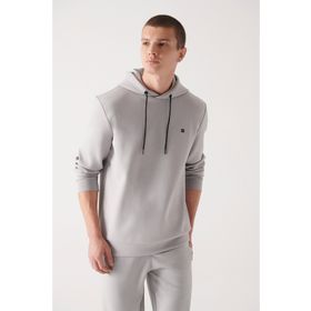 Avva B001101 Gri Kumaş Özellikli Erkek Sweatshirt