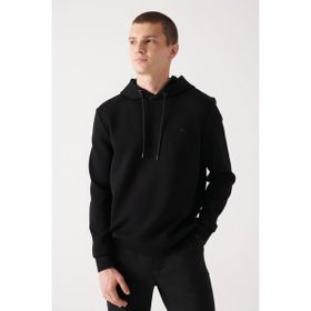 Avva B001101 Siyah Kumaş Özellikli Erkek Sweatshirt