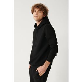 Avva B001101 Siyah Kumaş Özellikli Erkek Sweatshirt