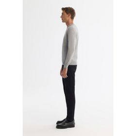 Avva B005132 Gri Regular Fit Viskon Bisiklet Yaka Erkek Triko Kazak
