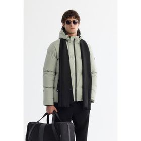 Avva B006046 Erkek Açık Gri Kapüşonlu Comfort Fit Mont