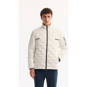 Avva B006082 Erkek Beyaz Şişme Mont