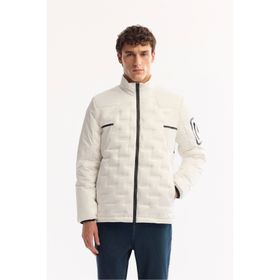 Avva B006082 Erkek Beyaz Şişme Mont