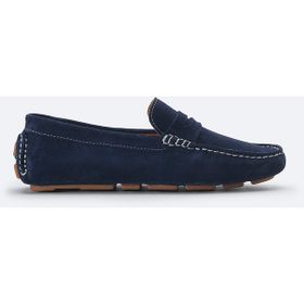 Avva B008001 Erkek Lacivert Süet Hafif Loafer Ayakkabı