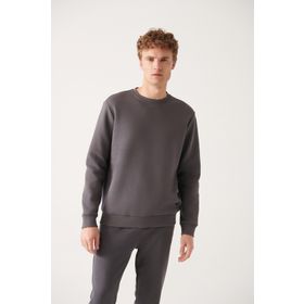 Avva E001017 Erkek Antrasit Basic Sweatshirt