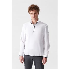 Avva E001068 Erkek Dik Yaka Basic Yarım Fermuarlı Polar Sweatshirt