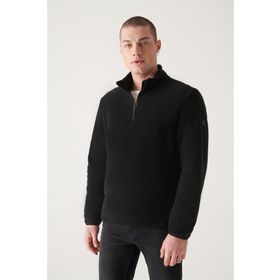Avva E001068 Erkek Dik Yaka Basic Yarım Fermuarlı Polar Sweatshirt