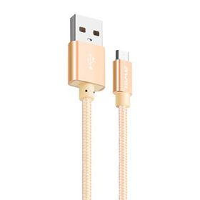 Awei CL-30 Gold 1 mt Metal Örgü USB Hızlı Şarj ve Kablo