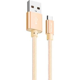 Awei CL-30 Gold 1 mt Metal Örgü USB Hızlı Şarj ve Kablo