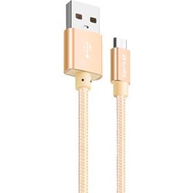Awei CL-30 Gold 1 mt Metal Örgü USB Hızlı Şarj ve Kablo