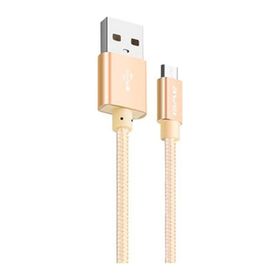 Awei CL-30 Gold 1 mt Metal Örgü USB Hızlı Şarj ve Kablo