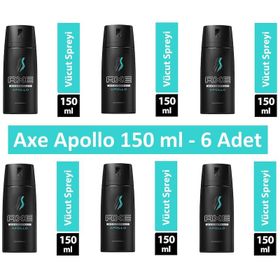 Axe Apollo 150 ml 6'lı Set Sprey Deodorant
