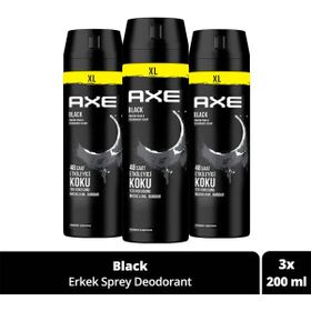 Axe Black XL 3x200 ml Erkek Sprey Deodorant