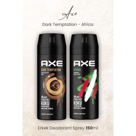 Axe Dark Temptation 150 ml + Africa 150 ml Erkek Sprey Deodorant