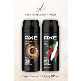 Axe Dark Temptation 150 ml + Africa 150 ml Erkek Sprey Deodorant