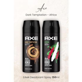 Axe Dark Temptation 150 ml + Africa 150 ml Erkek Sprey Deodorant