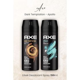 Axe Dark Temptation 150 ml + Apollo 150 ml Erkek Sprey Deodorant