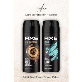 Axe Dark Temptation 150 ml + Apollo 150 ml Erkek Sprey Deodorant