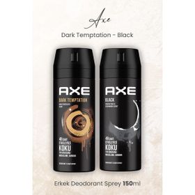 Axe Dark Temptation 150 ml + Black 150 ml Erkek Sprey Deodorant