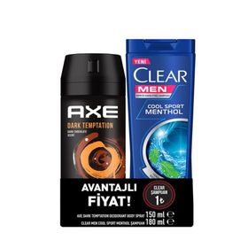 Axe Dark Temptation 150 ml Erkek Deodorant + 17 ml Cep Parfümü