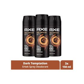 Axe Dark Temptation 3x150 ml Erkek Sprey Deodorant