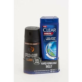 Axe Deodorant Body Spray Dark 150 ml + Clear Men 180 ml Cool Sport Şampuan