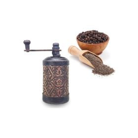 Axe Grinder Eskitme Antik Bakır Renkli Osmanlı Motif Döküm El Pirinç Karabiber Öğütücü Mini Değirmen