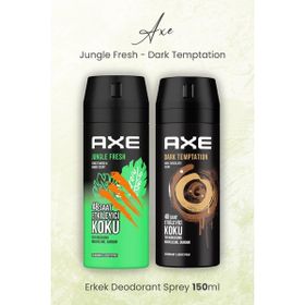 Axe Jungle Fresh 150 ml + Dark Temptation 150 ml Erkek Sprey Deodorant