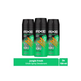 Axe Jungle Fresh 3x150 ml Erkek Sprey Deodorant