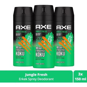 Axe Jungle Fresh 3x150 ml Erkek Sprey Deodorant
