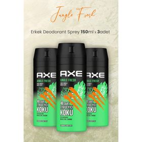 Axe Jungle Fresh 3x150 ml Erkek Sprey Deodorant