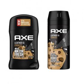 Axe Leather & Cookies 150 ml Erkek Sprey Deodorant + 50 ml Stick Deodorant