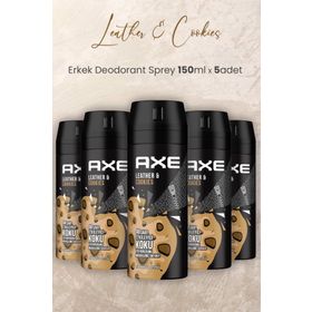 Axe Leather ve Cookies 5x150 ml Erkek Sprey Deodorant