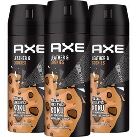 Axe What Leather Cookies 3x150 ml Erkek Deodorant Sprey