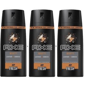 Axe What Leather Cookies 3x150 ml Erkek Deodorant Sprey