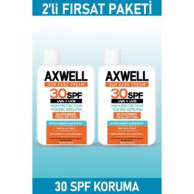 Axwell 30 SPF 50 ml 2Li Sun Care Cream Yüksek Korumalı Güneş Kremi