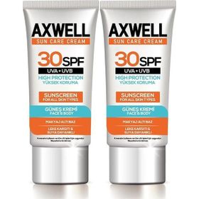 Axwell 30 SPF 50 ml 2Li Sun Care Cream Yüksek Korumalı Güneş Kremi