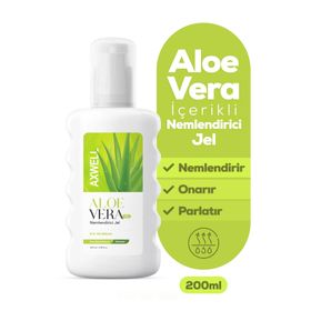 Axwell Aloe Vera 200 ml Yoğun Nemlendirici ve Yatıştırıcı Etkili Jel