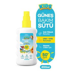Axwell Kids Çok Yüksek Koruyucu Çocuk İçin Yüz ve Vücut SPF50+ 200 ml Güneş Sütü Spreyi