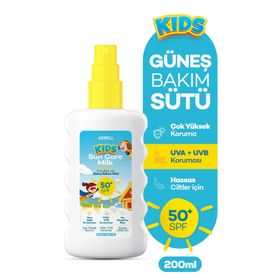 Axwell Kids Çok Yüksek Koruyucu Çocuk İçin Yüz ve Vücut SPF50+ 200 ml Güneş Sütü Spreyi