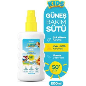 Axwell Kids Çok Yüksek Koruyucu Çocuk İçin Yüz ve Vücut SPF50+ 200 ml Güneş Sütü Spreyi