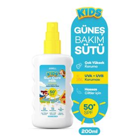 Axwell Kids Çok Yüksek Koruyucu Çocuk İçin Yüz ve Vücut SPF50+ 200 ml Güneş Sütü Spreyi