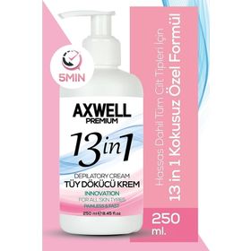 Axwell Premium 250 ml Unisex Vücut Bacak Bölgesi Tüm Cilt Tipleri İçin Tüy Dökücü Krem