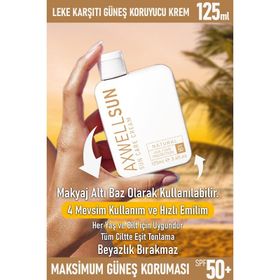 Axwell Premium Leke Karşıtı Spf 50 125 ml Güneş Kremi